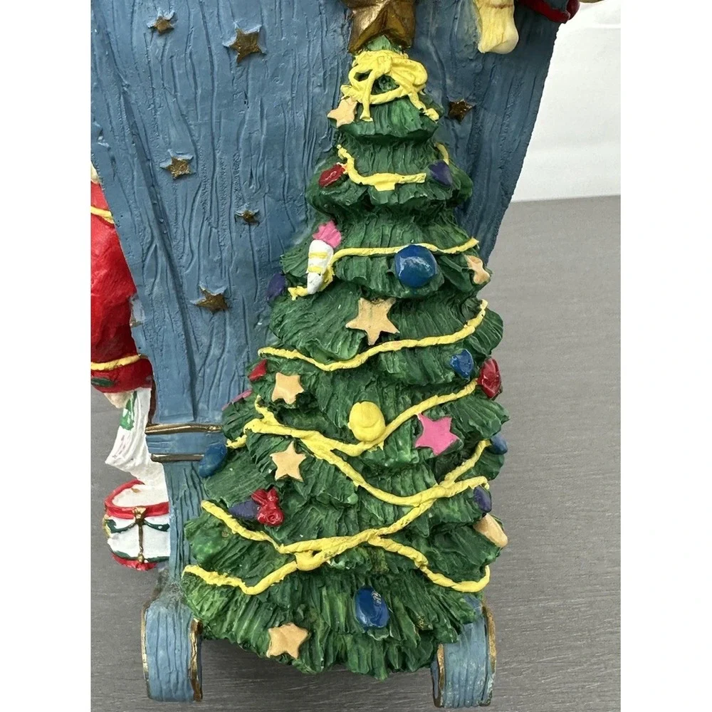 Rocking Chair Musical Wind Up Sleeping Santa Ceramic Rocker Christmas Music Box‎